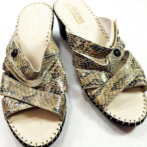Women's La Plume Python Emb Strappy Sandals